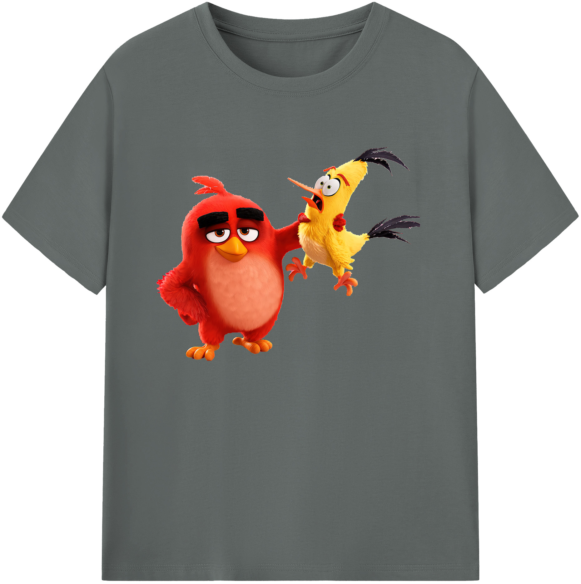 （画像用） Angry Birds アングリーバード 綿100％ メンズ半袖Tシャツ｜肌触りやわらか＆通気性